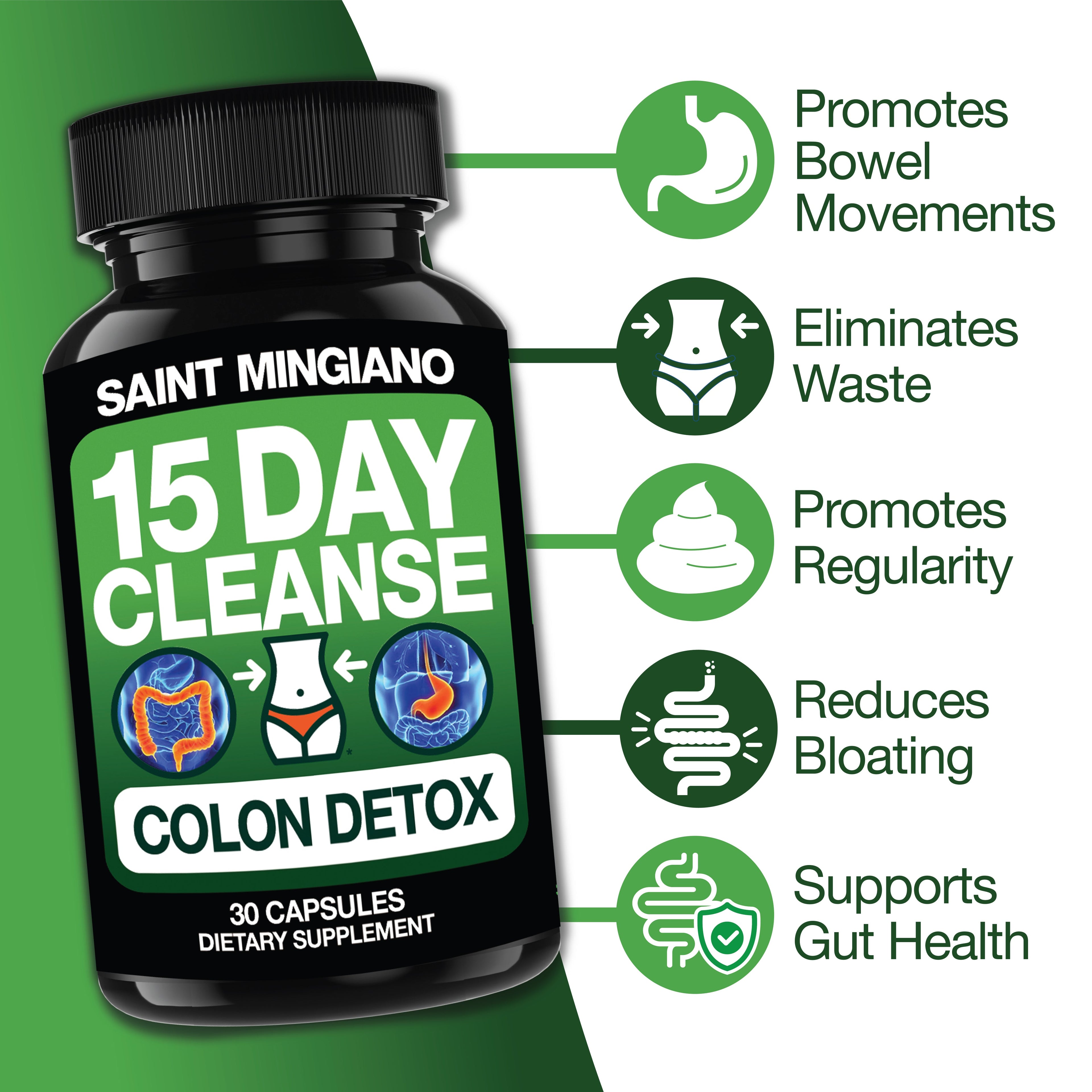 15 Day Cleanse | Colon Detox with Natural Laxative for Constipation & Bloating.
